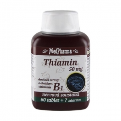 Thiamin 50 mg – doplněk stravy s obsahem vitaminu B1 67 tablet