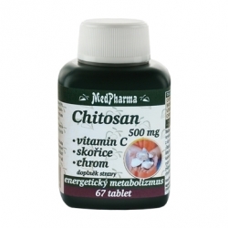 Chitosan 500 mg + vitamin C + skořice + chrom 67 tablet