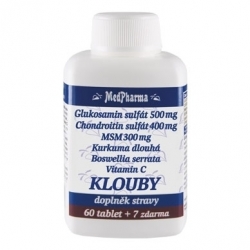Glukosamin sulfát (chondroitin, MSM, kurkuma) KLOUBY 67 tablet