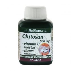 Chitosan 500mg + vitamín C + skořice + chrom 67 tablet