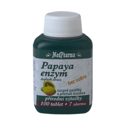 Papaya enzym - cucavé pastilky bez cukru 107 tablet